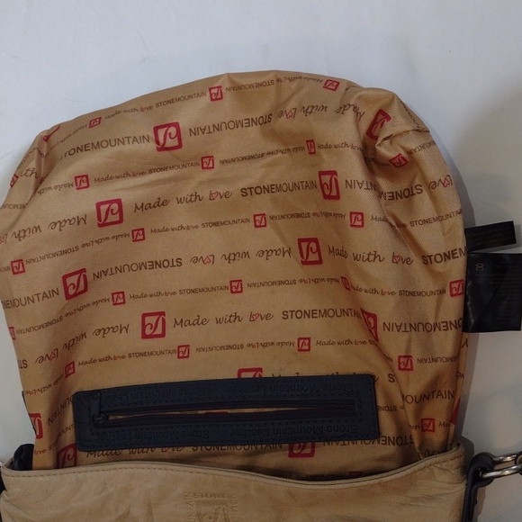 STONE MOUNTAIN LEATHER Shoulder Bag Navy Cream - Picture 13 of 16